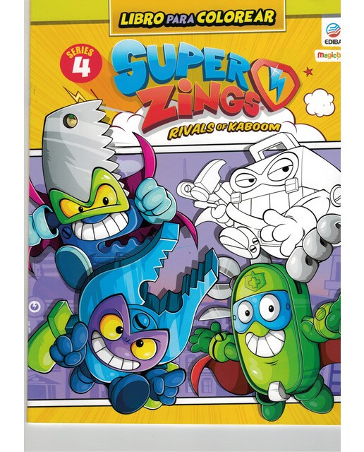 Superzings libro para colorear. Incluyeonepack so 1
