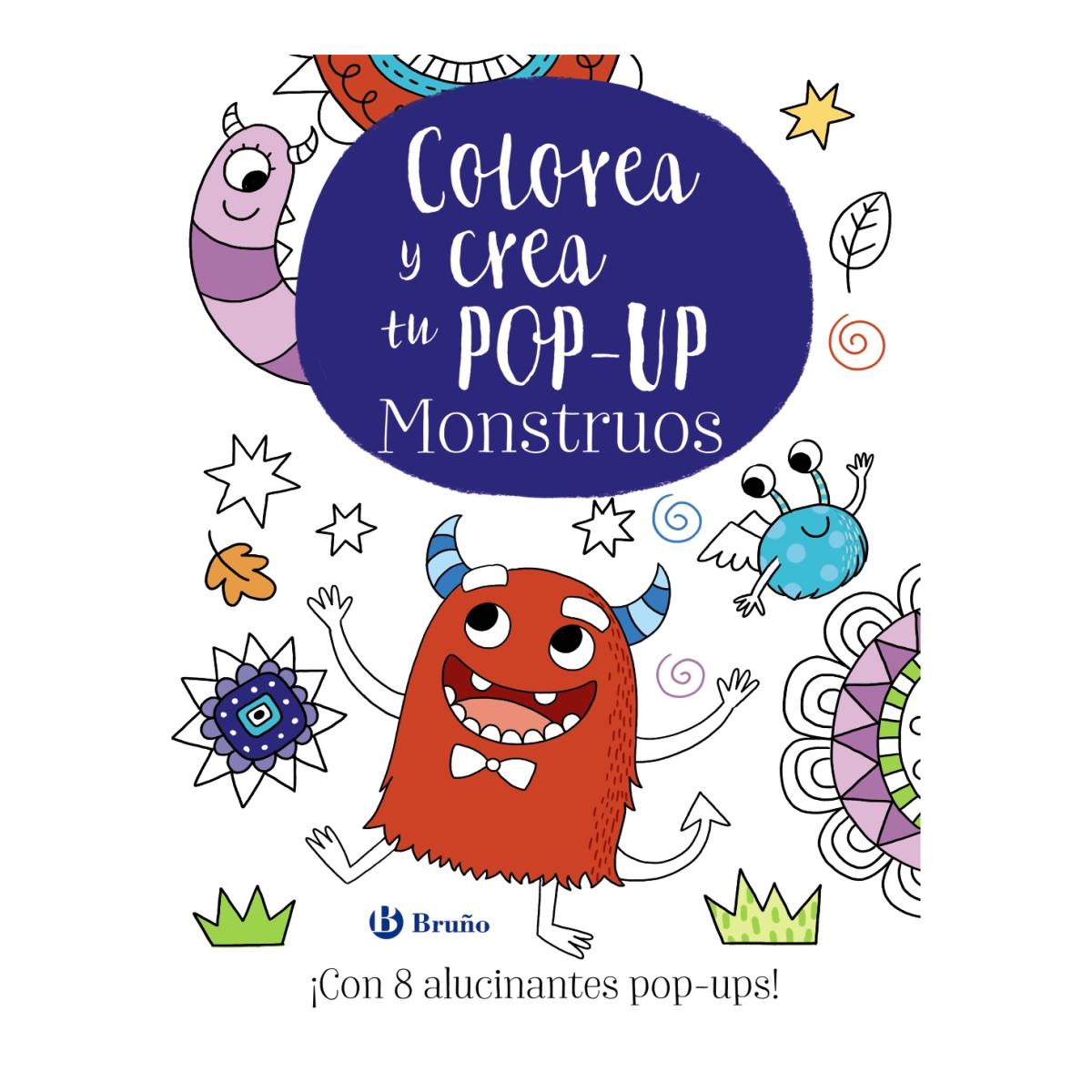 Imagen 0 de Colorea y crea tu pop-up. Monstruos (Tapa dura)