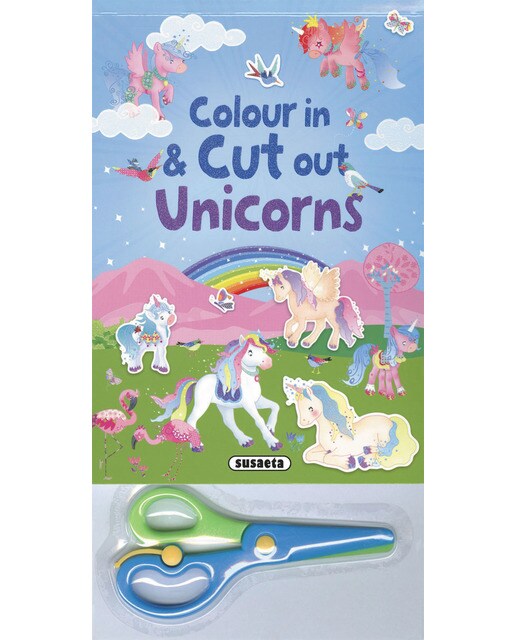 Colour in & cut out unicorns(Tapa blanda) 1