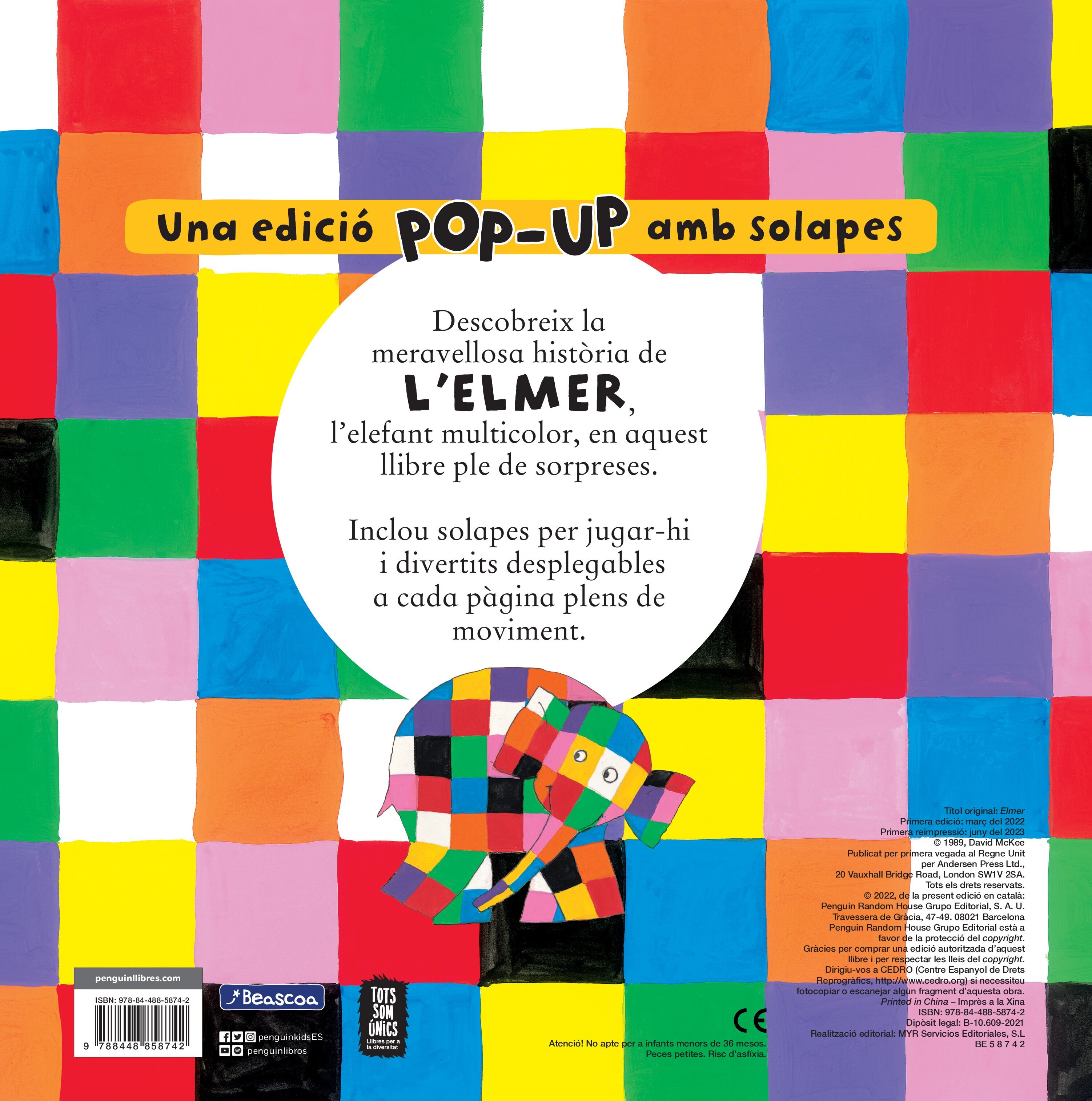 L'Elmer. Llibre Pop-Up - L'Elmer. Una edició pop-up amb solapes  (Tapa dura) 2