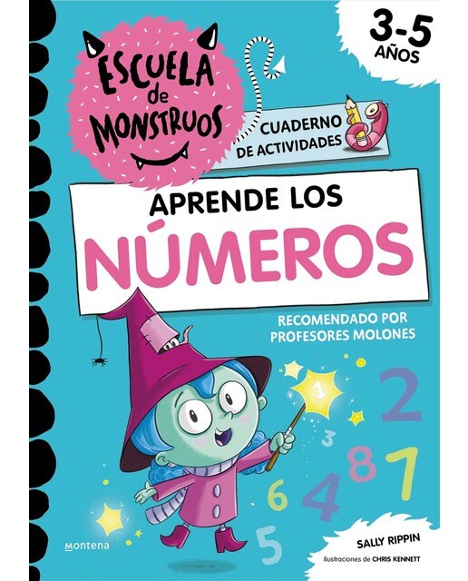 Escuela de Monstruos. Cuaderno de actividades - Aprende los NÚMEROS: Cuaderno de matemáticas para niños de 3 a 5 años  (Tapa blanda) 1