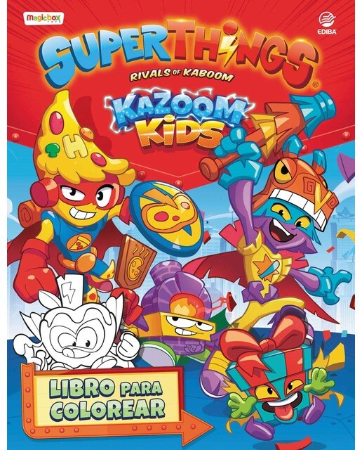 Libro para colorear Superthings Kazoom Kids - España (Capa mole) 1
