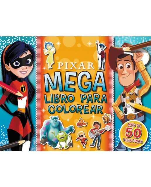 Portada de Pixar. Megalibro para colorear: Con pegatinas