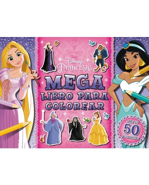 Princesas. Megalibro para colorear 2: Con pegatinas