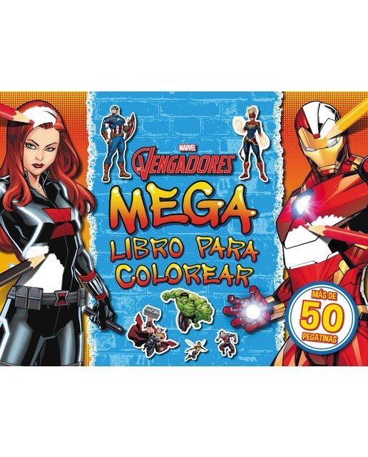 Los Vengadores. Megalibro para colorear 2: Con pegatinas