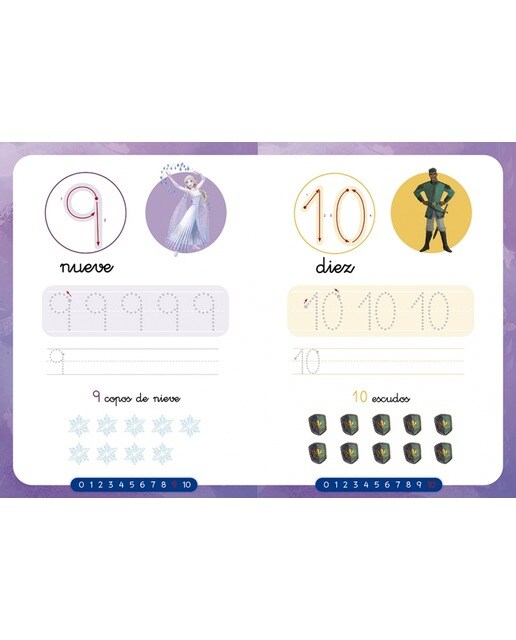 Escribo con Disney. Los números (4-5 años) (Disney. Primeros aprendizajes): Con números para reseguir (Tapa blanda) 3