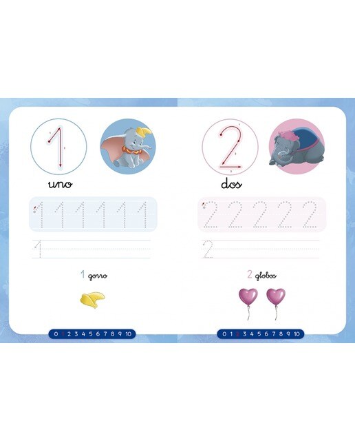 Escribo con Disney. Los números (4-5 años) (Disney. Primeros aprendizajes): Con números para reseguir (Tapa blanda) 4