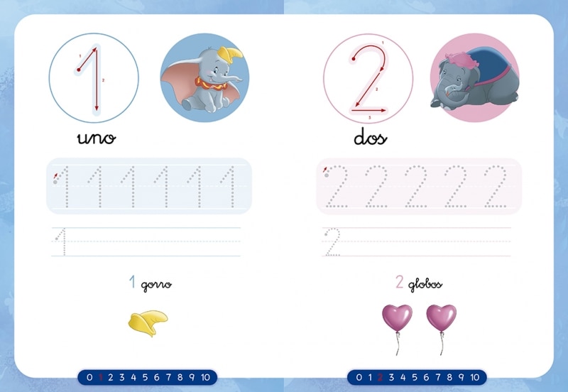 Escribo con Disney. Los números (4-5 años) (Disney. Primeros aprendizajes): Con números para reseguir (Tapa blanda) 6