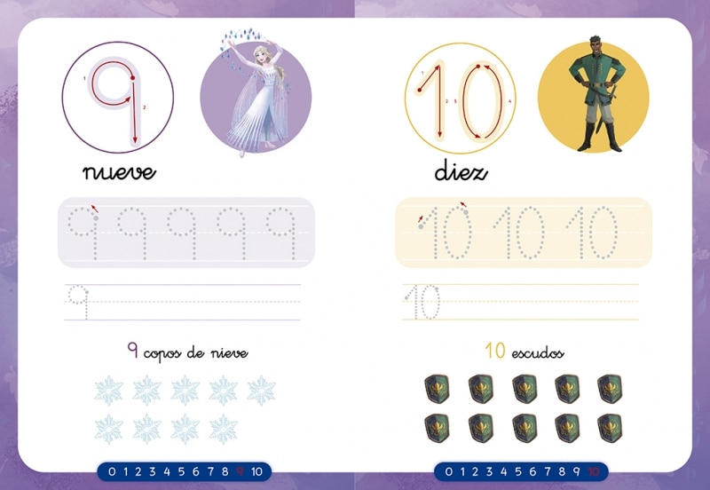 Escribo con Disney. Los números (4-5 años) (Disney. Primeros aprendizajes): Con números para reseguir (Tapa blanda) 7