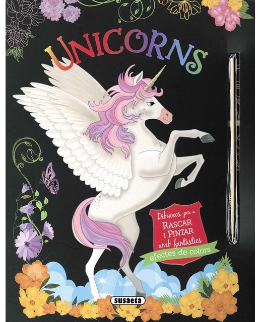 Unicorns. Dibuixos per a rascar i pintar