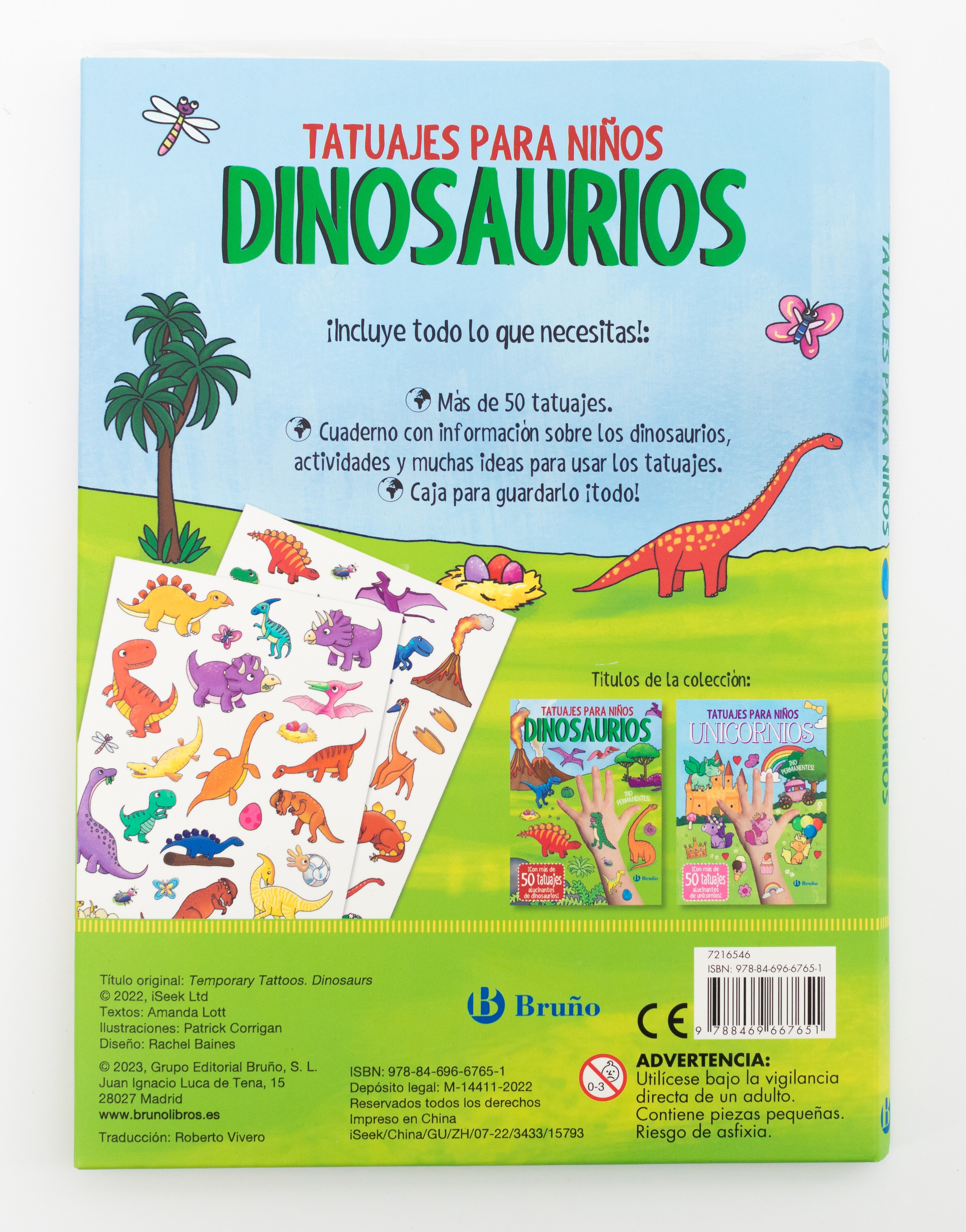Tatuajes para niños. Dinosaurios  (Tapa dura) 2