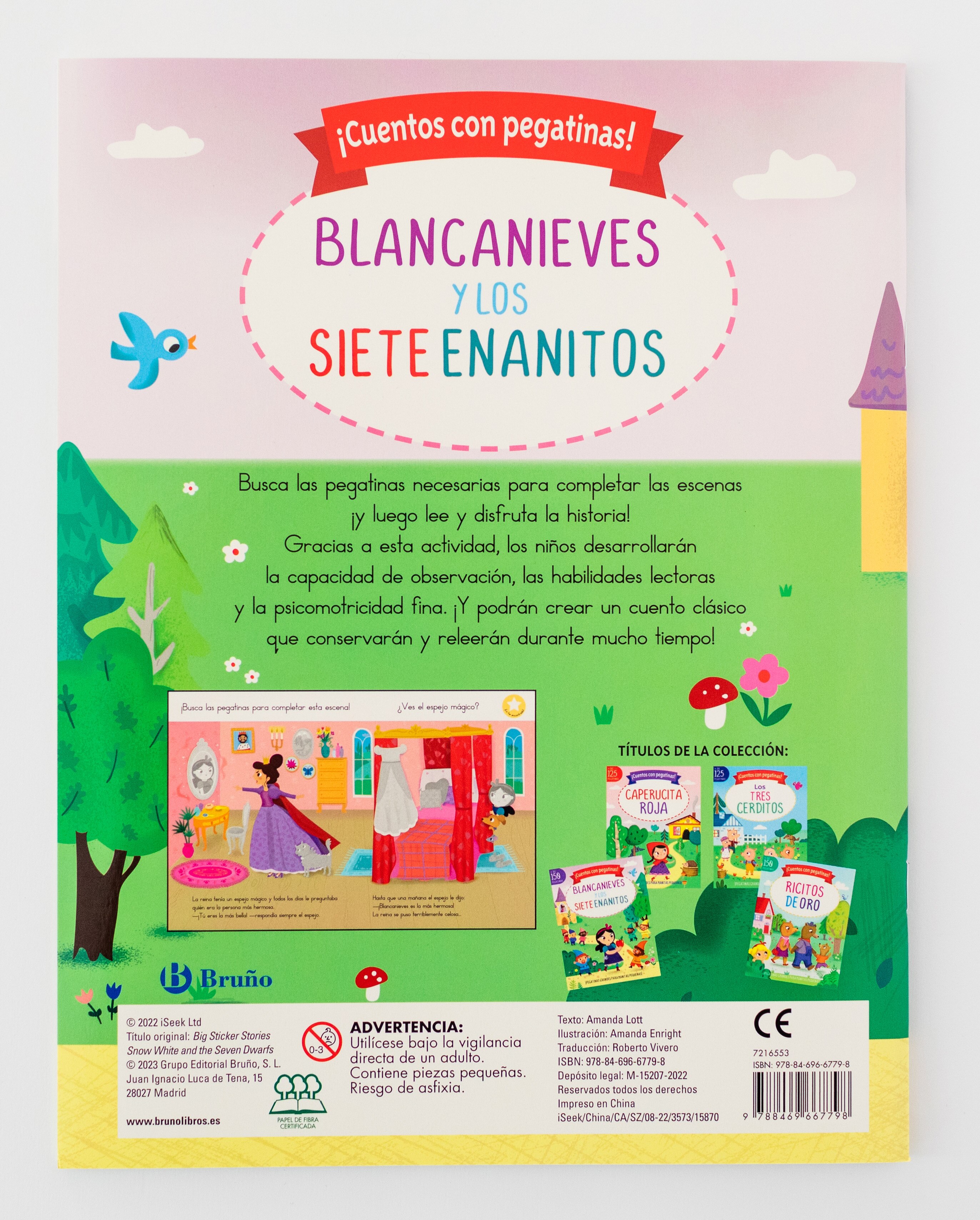 ¡Cuentos con pegatinas! Blancanieves y los siete enanitos  (Tapa blanda) 2