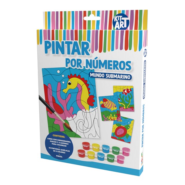 LUDUM KIT ART - PINTAR POR NUMEROS - MUNDO SUBMARINO