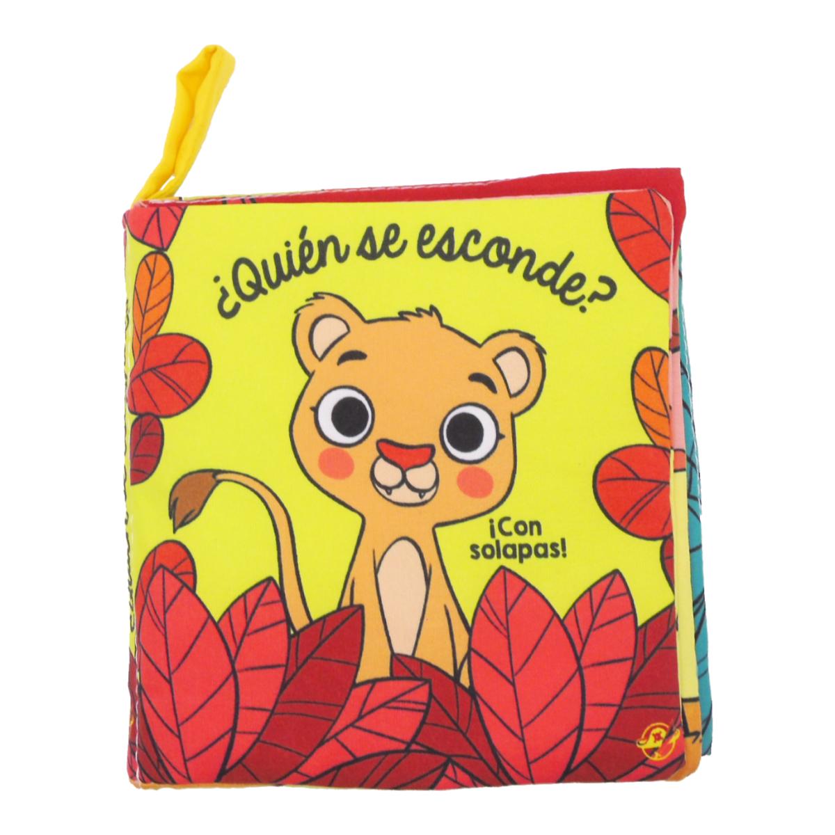 Cuentos para bebés - ¿Quién se esconde?: Libro de tela suave para bebés entre 0 y 36 meses. Interactivo, con solapas, sonido estimulante y un espejo 1