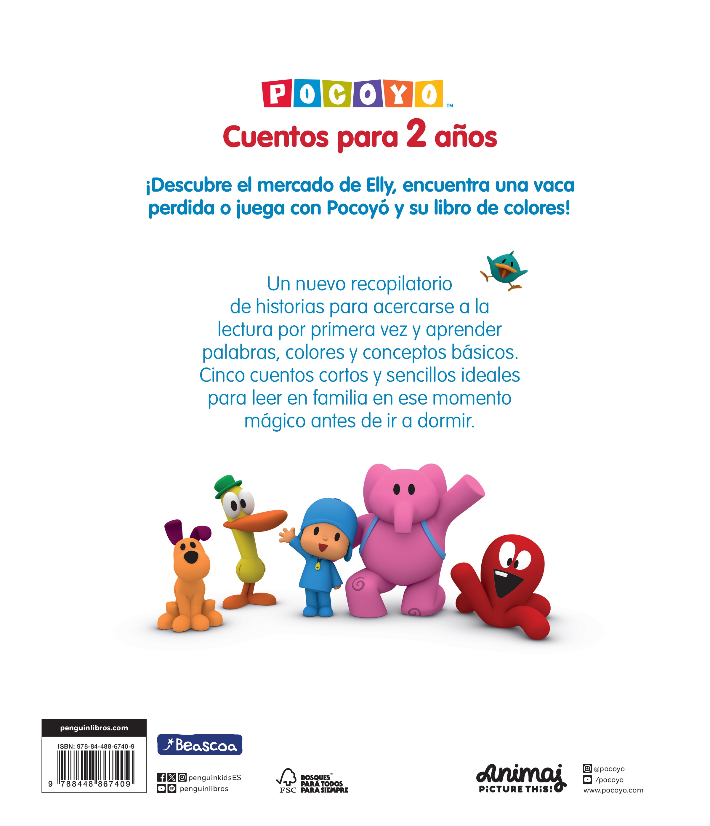 Pocoyó. Recopilatorio de cuentos - Cuentos para 2 años (5 cuentos) (Capa dura) 2