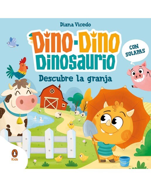 Imagem 0 de Dino-Dino Dinosaurio descubre la granja (Dino-Dino Dinosaurio): Libro de cartón con solapas para niños y niñas de 0 a 3 años