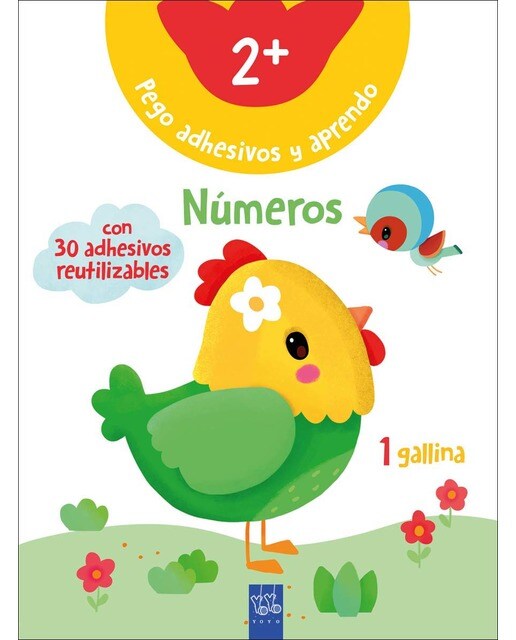 Pego adhesivos y aprendo. Números +2 1