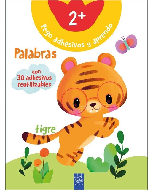 Pego adhesivos y aprendo. Palabras +2 1