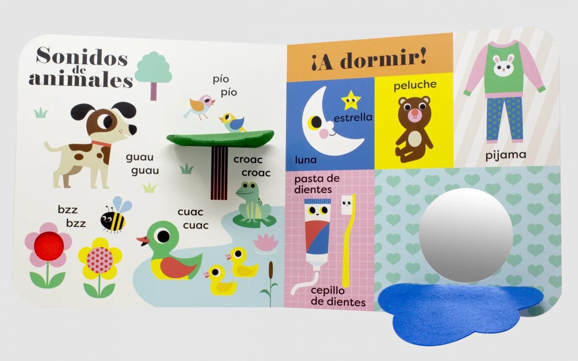 Mis primeras palabras. Con solapas de tela y un espejo 4