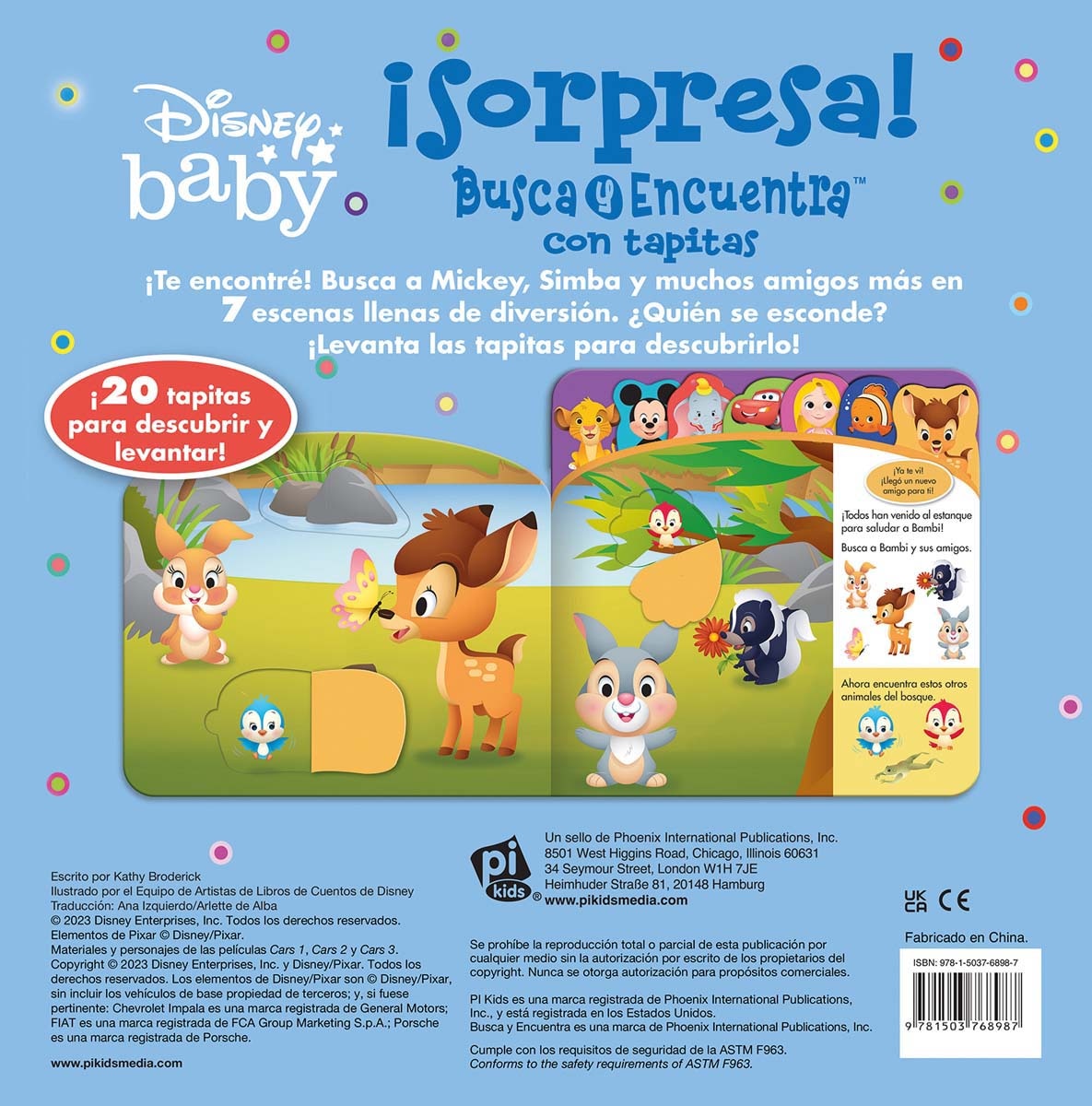 SORPRESA. BUSCA Y ENCUENTRA CON TAPITAS DISNEY BABY LAF LF 2
