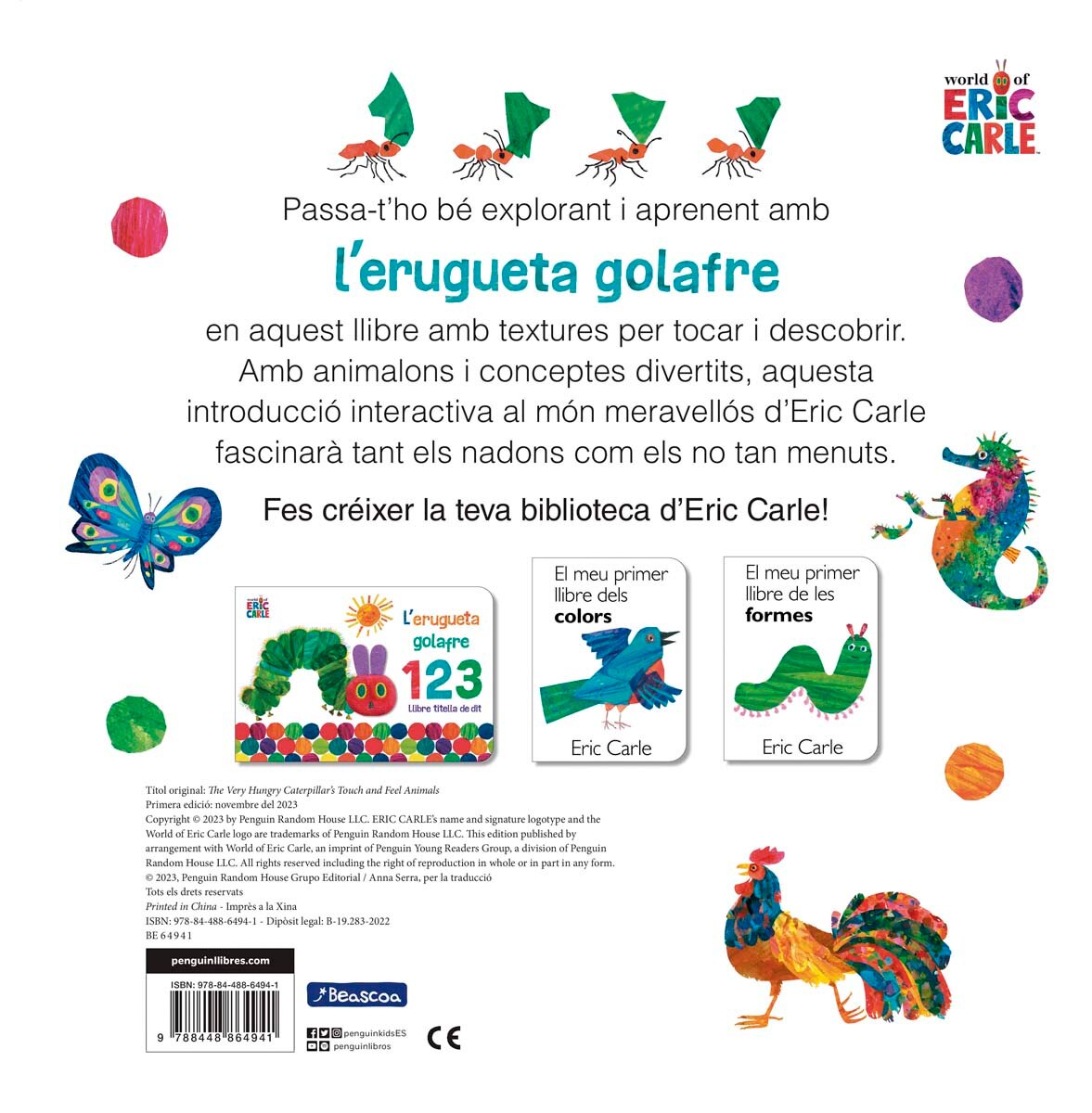 L'erugueta golafre. Toca i descobreix els animals (Col·lecció Eric Carle) 3