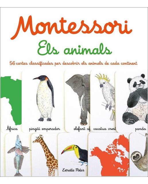 Montessori. Els animals: 1 llibre i 56 targetes 1