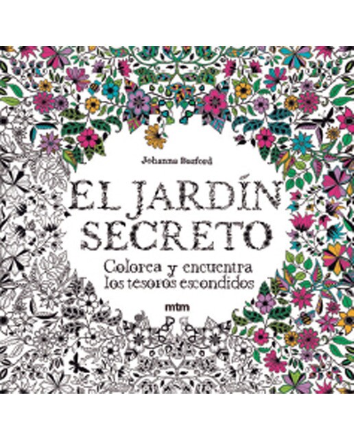 El jardín secreto: Colorea y encuentra los tesoros escondidos (Capa mole com abas) 1