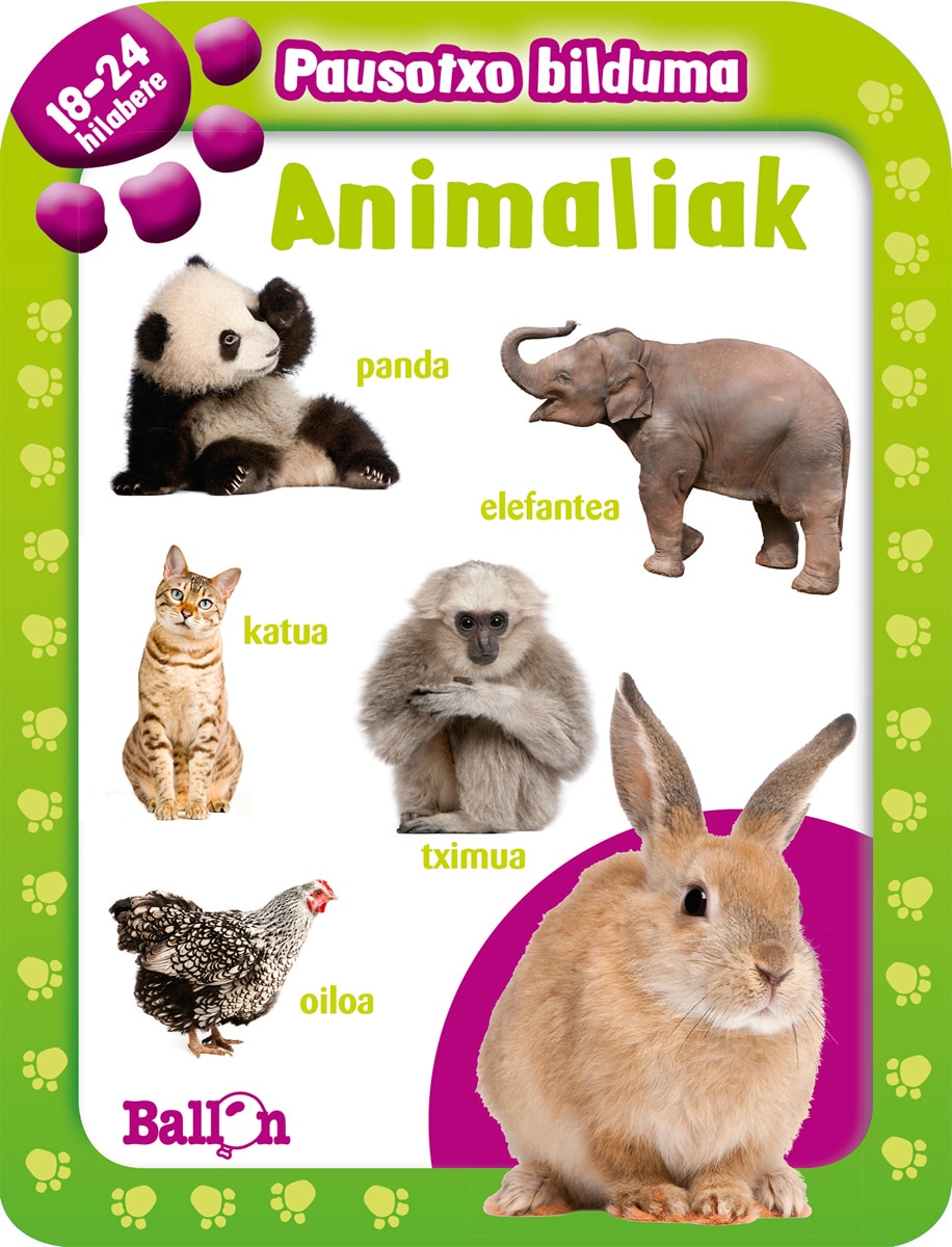 Animaliak - Pausotxo bilduma 18-24 hilabete