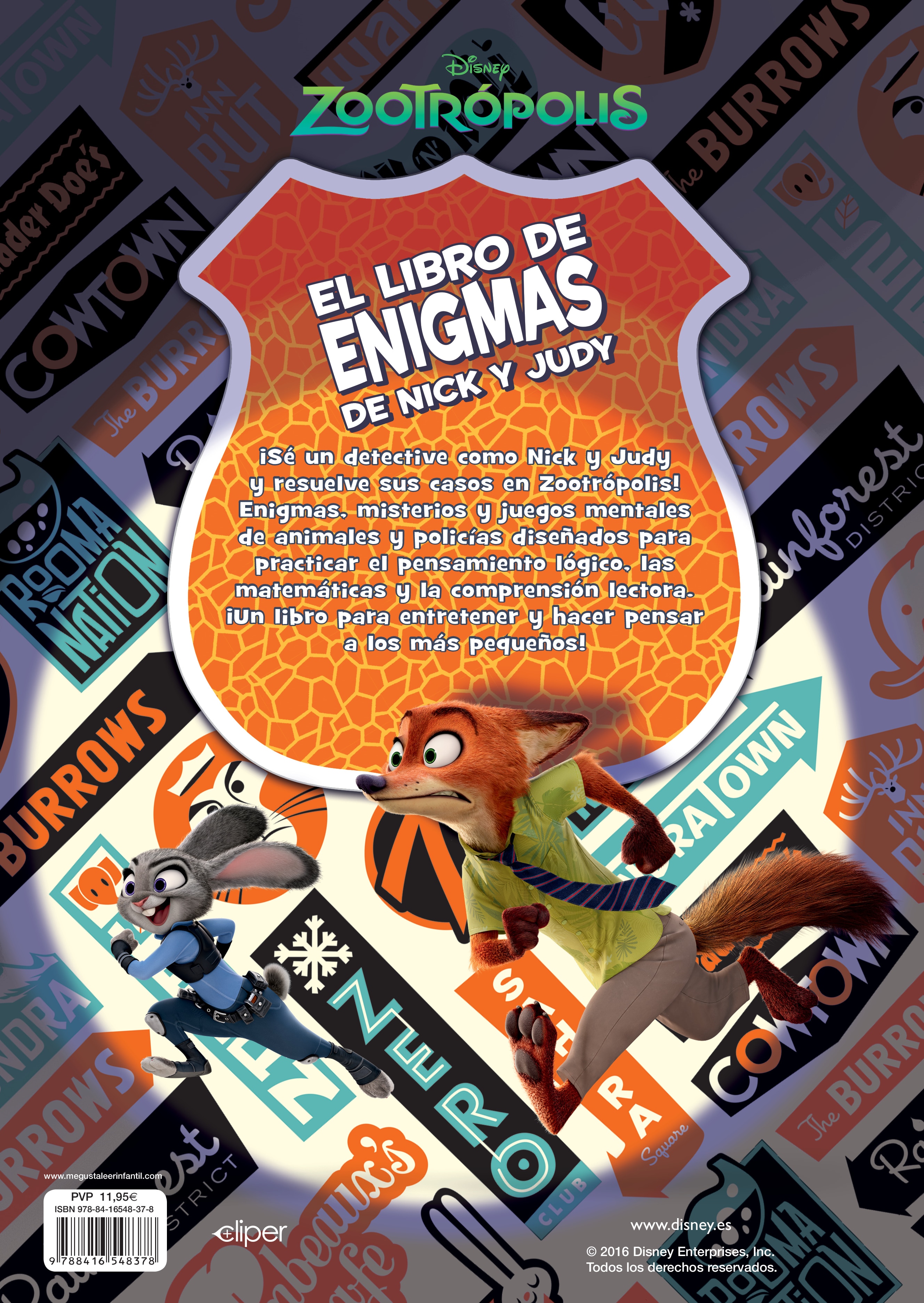 Zootrópolis. El libro de enigmas de Nick y Judy (Disney. Actividades) (Capa dura) 2