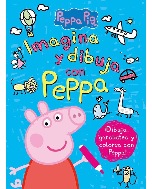 Peppa Pig. Cuaderno de actividades - Imagina y dibuja con Peppa: ¡Dibuja, garabatea y colorea con Peppa! (Capa mole) 1