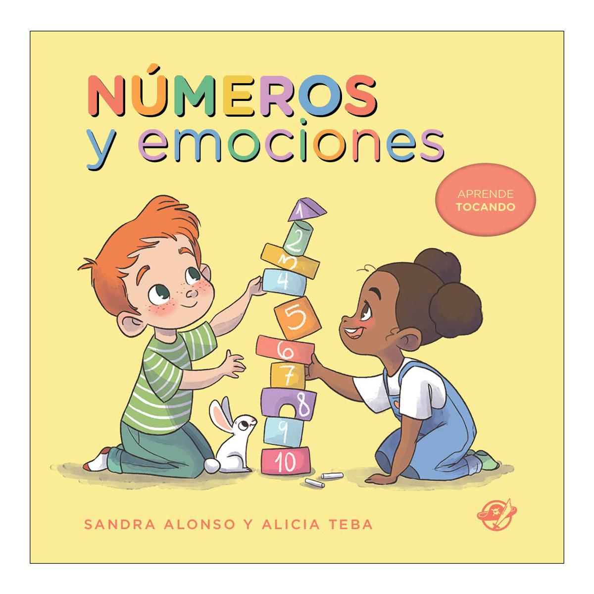 Números y emociones - Libro para niños de 2 años: Libro de cartón: Aprende tocando con bajo relieve 1