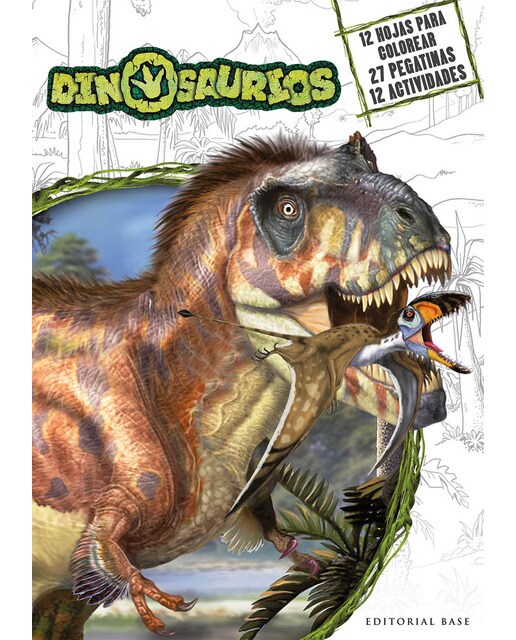 Dinosaurios - Actividades para colorear con pegatinas 1