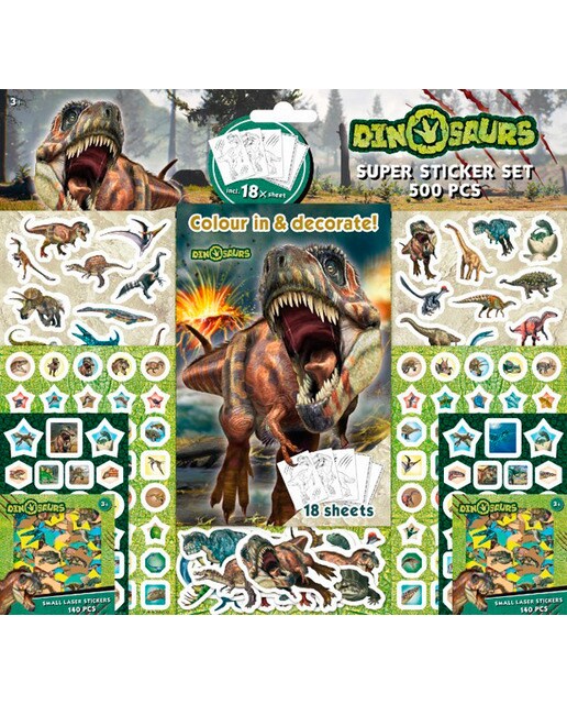 Dinosaurios - super set de 500 pegatinas 1