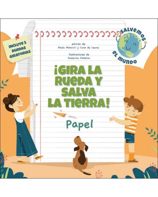Imagem 0 de ¡GIRA LA RUEDA Y SALVA LA TIERRA PAPEL! VVKIDS (Capa dura)
