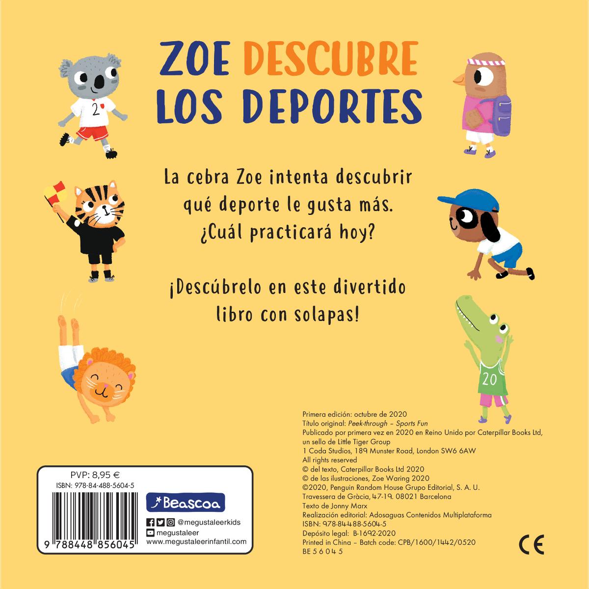 Zoe descubre los deportes (Abre y descubre. Libro de cartón con solapas) 2