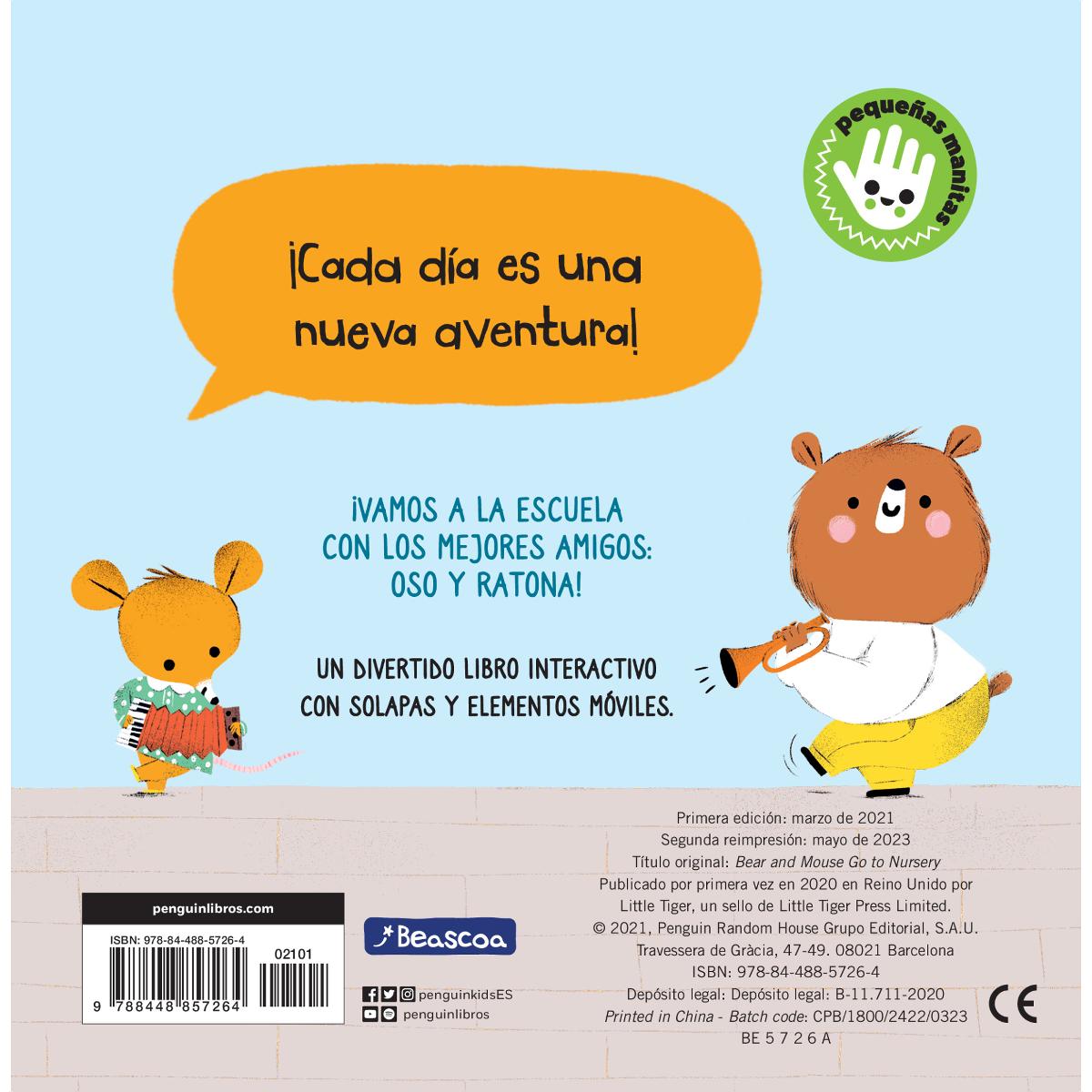 Oso y Ratona - Vamos a la escuela: Un libro de cartón con pestañas 2