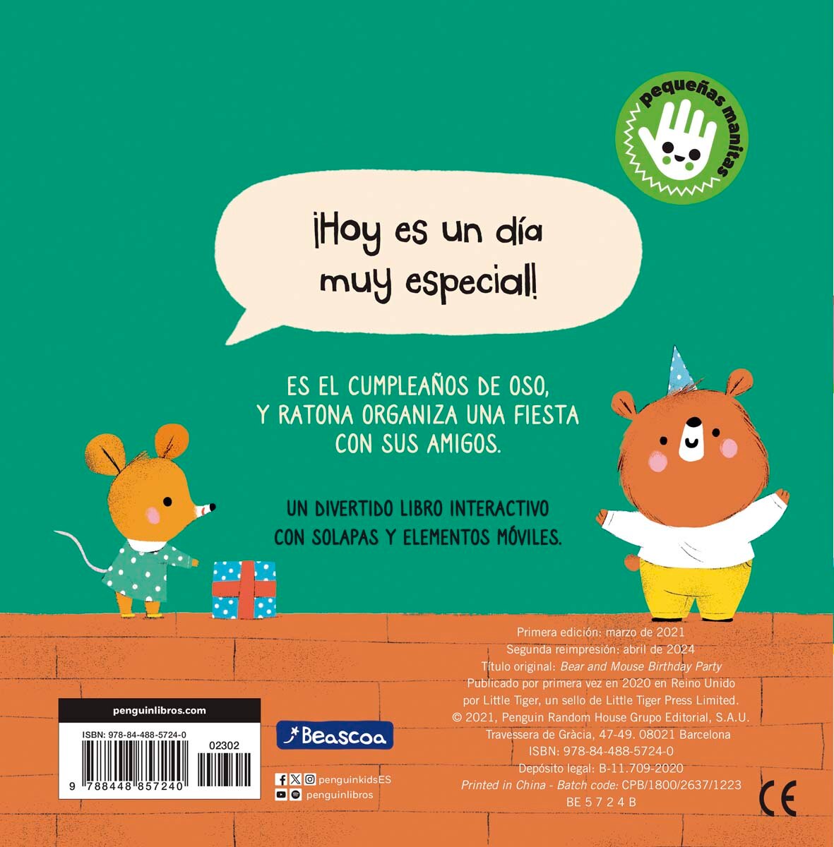 Oso y Ratona - La fiesta de cumpleaños: Un libro de cartón con pestañas 11