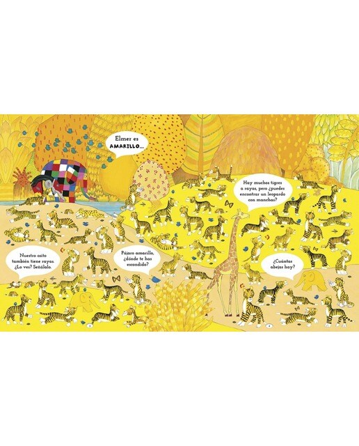 Elmer. Libro de cartón - Busca y encuentra los colores de Elmer 4