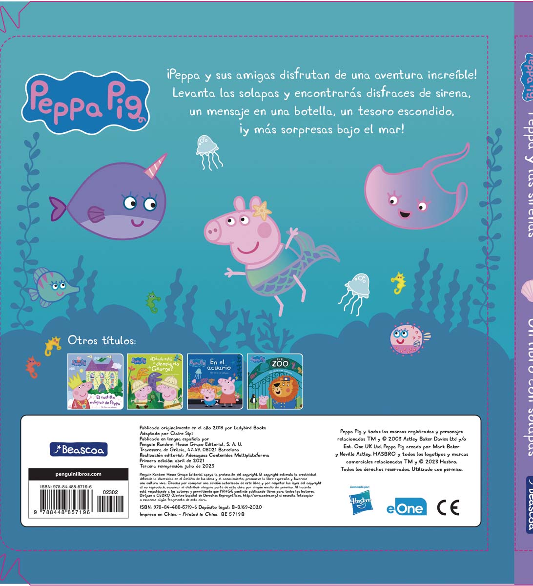 Peppa Pig. Libro de cartón con solapas - Peppa y las sirenas: Un libro de cartón con solapas 3