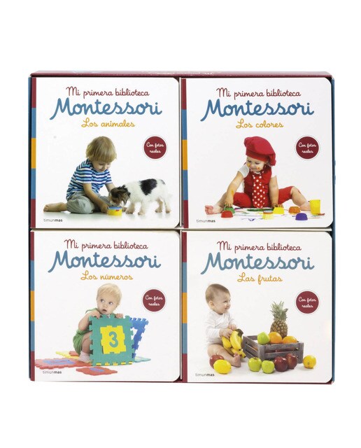 Mi primera biblioteca Montessori: Los colores · Las frutas · Los números · Los animales 1