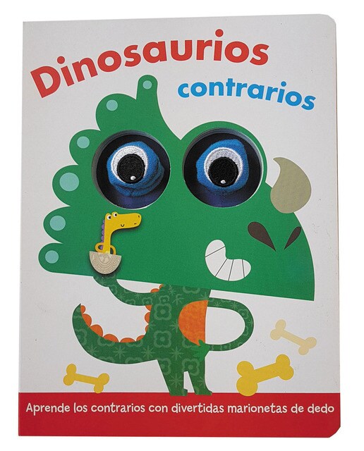 LIBRO CON MARIONETAS DE DEDO. DINOSAURIOS CONTRARIOS 1