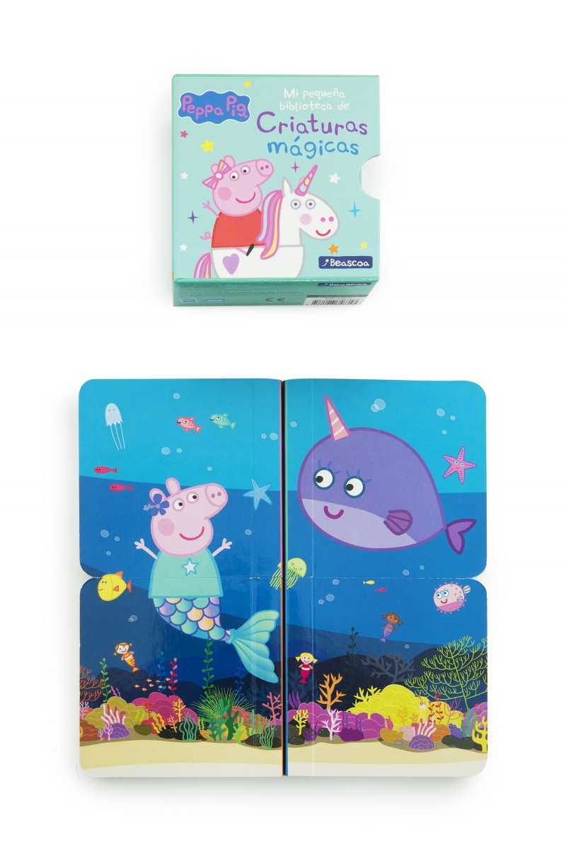 Peppa Pig. Libro juguete - Mi pequeña biblioteca de criaturas mágicas. Sirenas, unicornios, narvales y dragones: Peppa y los unicornios - La sirena m 13
