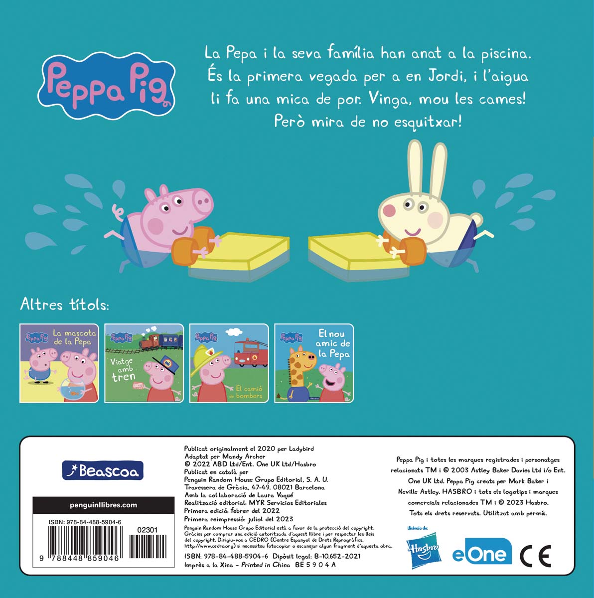 Peppa Pig. Llibre de cartró - La Pepa va a la piscina (Capa dura) 2