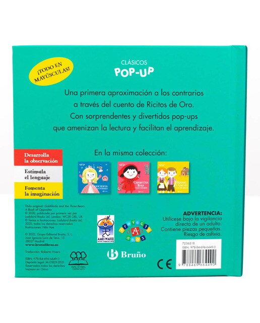 Clásicos Pop-Up. Ricitos de Oro y los contrarios (Capa dura) 2