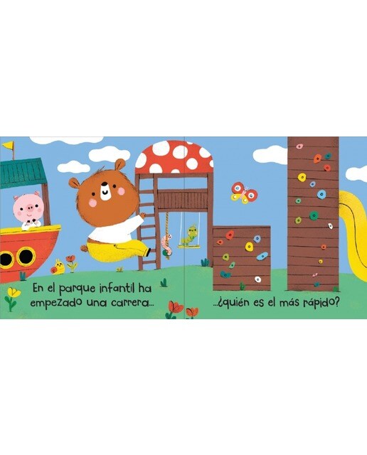 Oso y Ratona - ¡Vamos al parque!: Un libro de cartón con pestañas 2