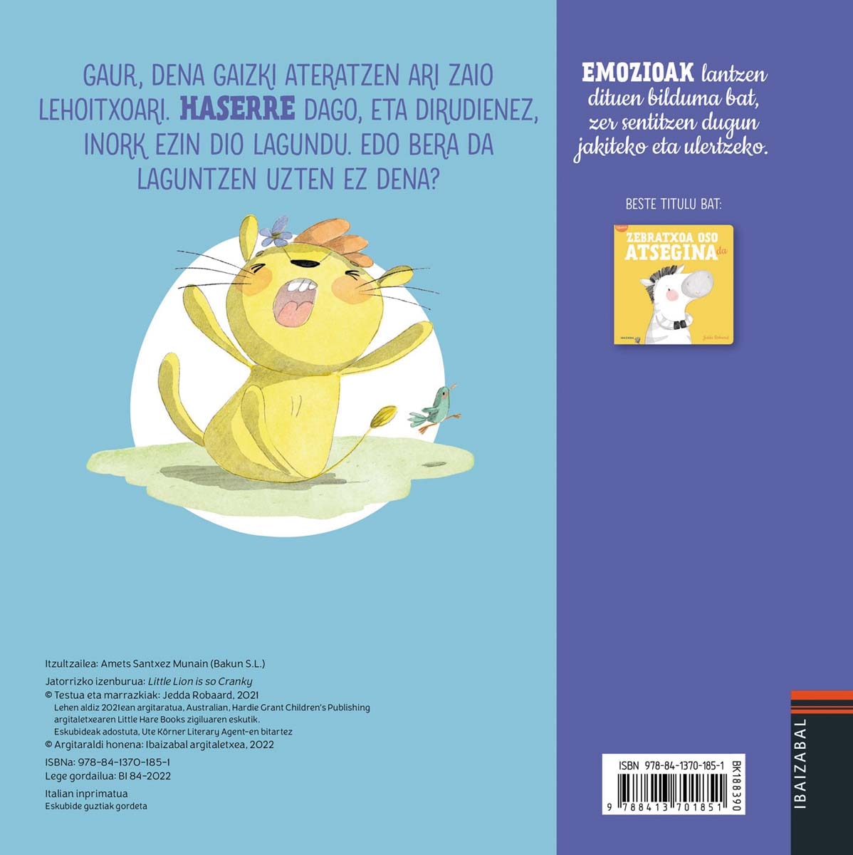Lehoitxoa umore txarrez dago(Tapa dura) 2