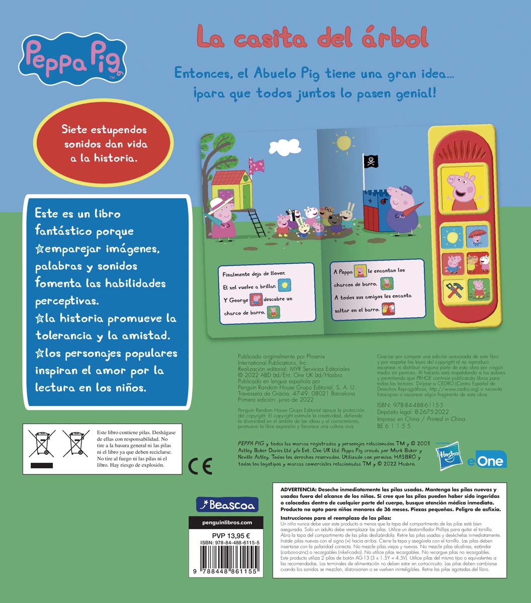 Peppa Pig. Libro con sonidos - La casita del árbol: Un libro interactivo con sonidos para los más pequeños 6