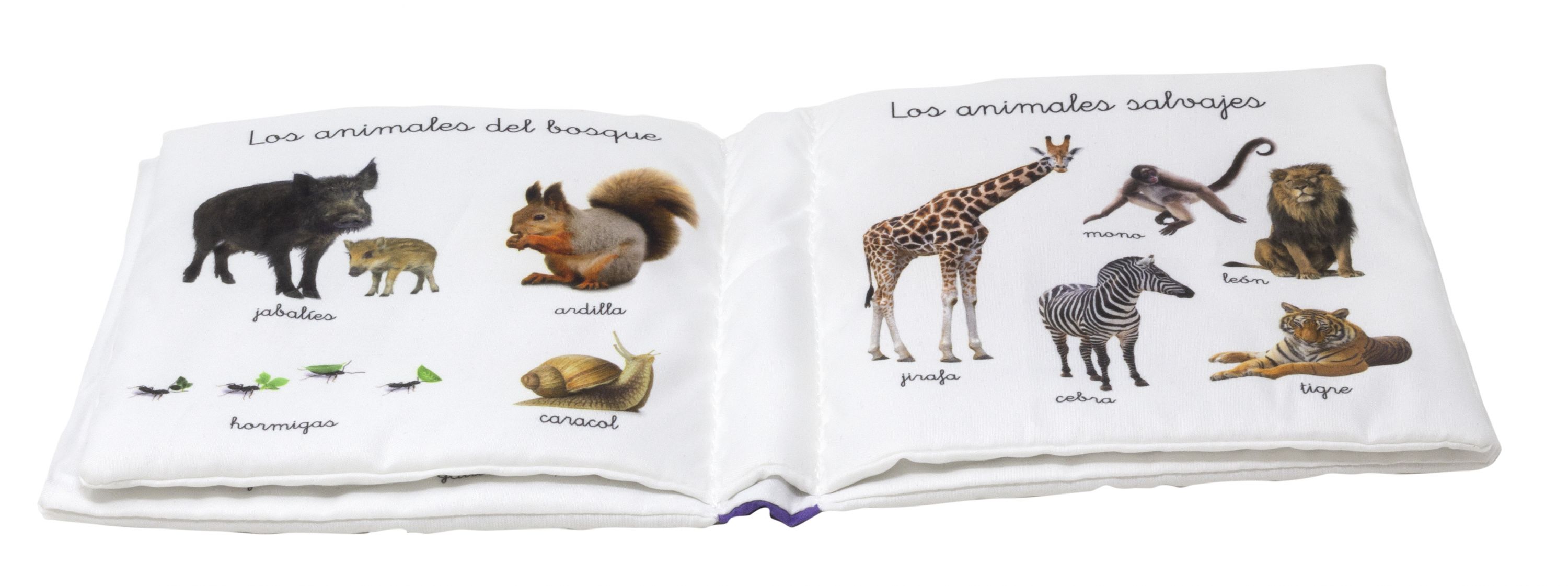 Los animales. Libro de tela. Mi primera biblioteca Montessori: Con fotos reales 2