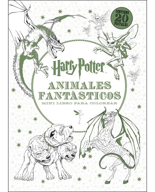Imagen 0 de Harry Potter Animales fantásticos mini libro para colorear (Tapa dura)