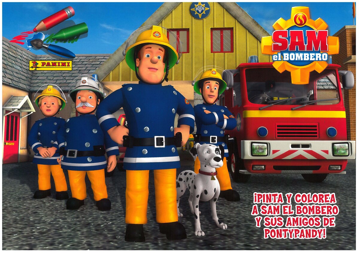 Sam el bombero. Pinta y colorea sam el bombero nº 33